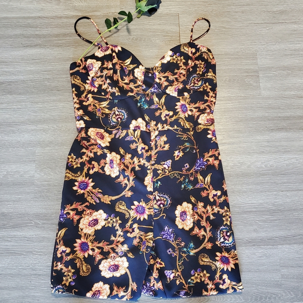 Flower Print Jumpsuit